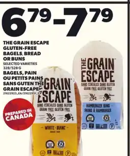 Independent Grocer THE GRAIN ESCAPE GLUTEN-FREE BAGELS, BREAD OR BUNS, 328/528 G offer