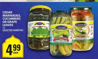 Food Basics CEDAR MARINADES, CUCUMBERS OR GRAPE LEAVES offer