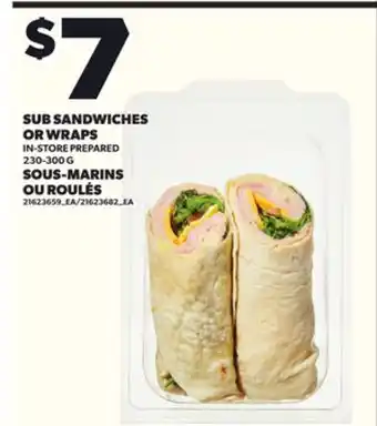 Independent Grocer SUB SANDWICHES OR WRAPS, 230-300 G offer