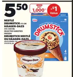 Independent Grocer NESTLÉ DRUMSTICK, 4'S OR HÄAGEN-DAZS 414-450 ML offer