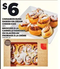 Independent Grocer CINNAMON BUNS DANISH OR CREAM CHEESE ICED, 10'S offer