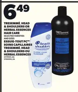 Independent Grocer TRESEMME, HEAD & SHOULDERS OR HERBAL ESSENCES HAIR CARE offer