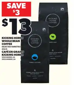 Independent Grocer KICKING HORSE WHOLE BEAN COFFEE, 454 G offer