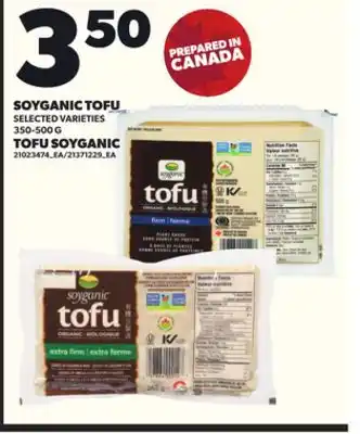 Independent Grocer SOYGANIC TOFU, 350-500 G offer