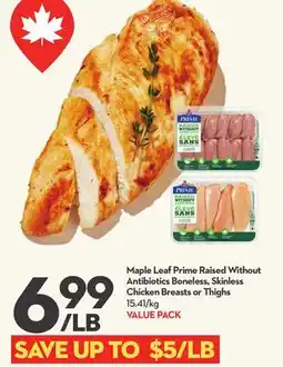 Longo's Raised Without Antibiotics Boneless, Skinless Chicken Breasts or Thighs offer