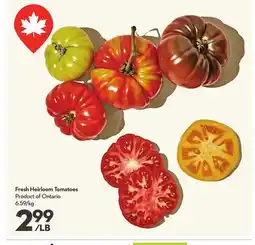 Longo's Fresh Heirloom Tomatoes offer