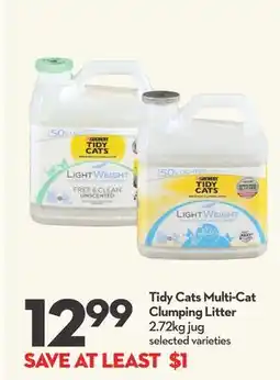 Longo's Tidy Cats Multi-Cat Clumping Litter offer