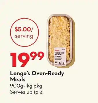 Longo's Oven-Ready Meals offer