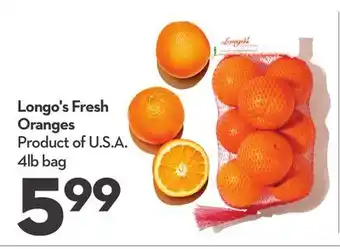 Longo's Fresh Oranges offer