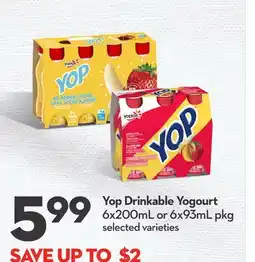 Longo's Drinkable Yogourt offer