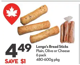 Longo's Bread Sticks offer