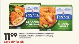 Longo's Raised Without Antibiotics Breaded or Stuffed Chicken offer