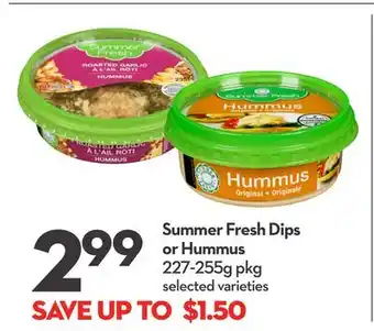 Longo's Dips or Hummus offer