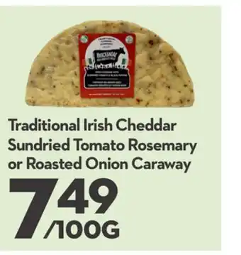 Longo's Traditional Irish Cheddar Sundried Tomato Rosemary or Roasted Onion Caraway offer