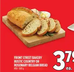 Metro FRONT STREET BAKERY RUSTIC COUNTRY OR ROSEMARY BELGIAN BREAD offer