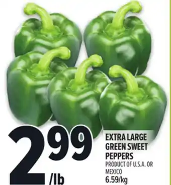 Metro EXTRA LARGE GREEN SWEET PEPPERS offer