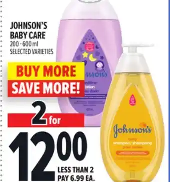 Metro JOHNSON'S BABY CARE offer