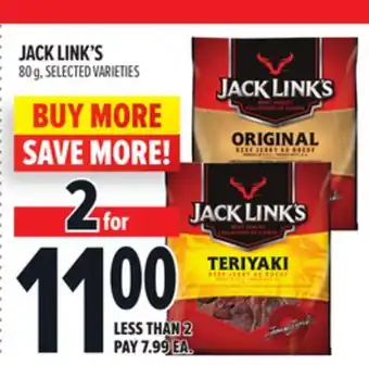 Metro JACK LINK'S offer