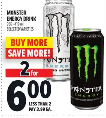 Metro MONSTER ENERGY DRINK offer