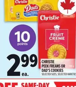 Metro CHRISTIE PEEK FREANS OR DAD'S COOKIES offer