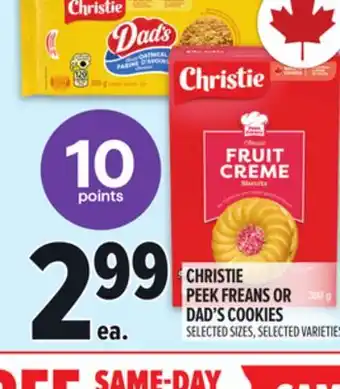 Metro CHRISTIE PEEK FREANS OR DAD'S COOKIES offer