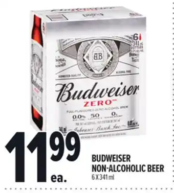 Metro BUDWEISER NON-ALCOHOLIC BEER offer