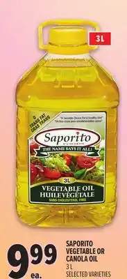 Metro SAPORITO VEGETABLE OR CANOLA OIL offer