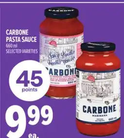 Metro CARBONE PASTA SAUCE offer