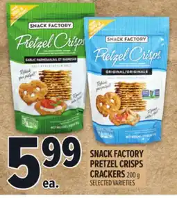 Metro SNACK FACTORY PRETZEL CRISPS CRACKERS offer