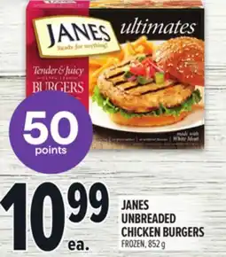 Metro JANES UNBREADED CHICKEN BURGERS offer