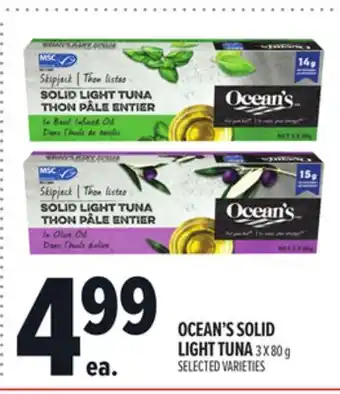 Metro OCEAN'S SOLID LIGHT TUNA 3 X 80 G offer