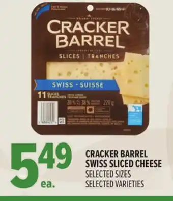 Metro CRACKER BARREL SWISS SLICED CHEESE offer