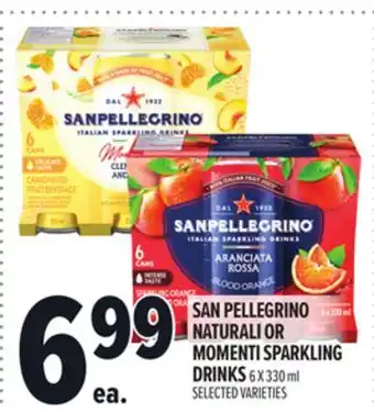 Metro SAN PELLEGRINO NATURALI OR MOMENTI SPARKLING DRINKS offer