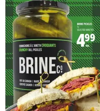 Metro BRINE CO. PICKLES offer