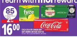 Metro COCA-COLA OR CANADA DRY SOFT DRINKS OR FUZE ICED TEA offer