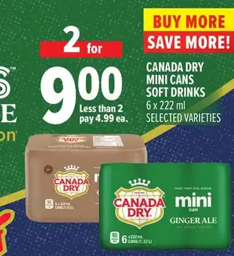 Metro CANADA DRY MINI CANS SOFT DRINKS offer