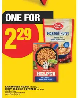 No Frills HAMBURGER HELPER 158-220 g or BETTY CROCKER POTATOES 141-215 g offer