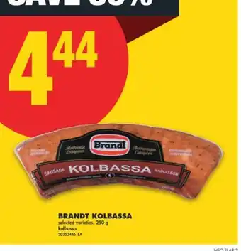 No Frills BRANDT KOLBASSA, 250 g offer