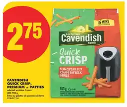 No Frills CAVENDISH QUICK CRISP, PREMIUM or PATTIES, 400-750 g offer