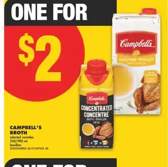 No Frills CAMPBELL'S BROTH, 250/900 mL offer