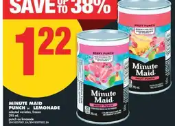 No Frills MINUTE MAID PUNCH or LEMONADE, 295 mL offer