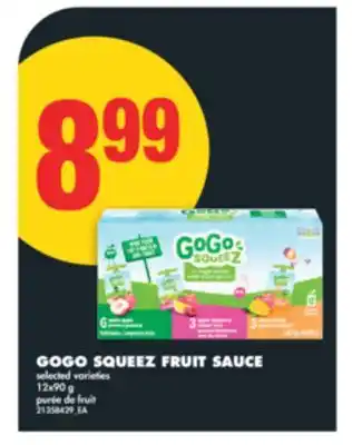 No Frills GOGO SQUEEZ FRUIT SAUCE 12x90 g offer