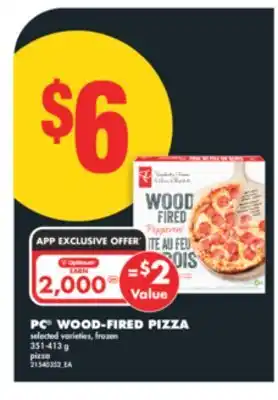 No Frills PC WOOD-FIRED PIZZA, 351-413 g offer