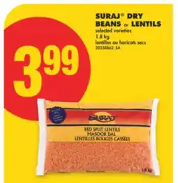 No Frills SURAJ DRY BEANS or LENTILS, 1.8 kg offer