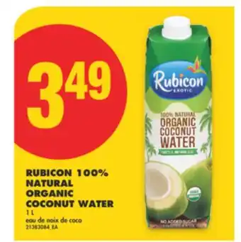 No Frills RUBICON 100% NATURAL ORGANIC COCONUT WATER 1 L offer