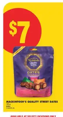 No Frills MACKINTOSH'S QUALITY STREET DATES, 102 g offer