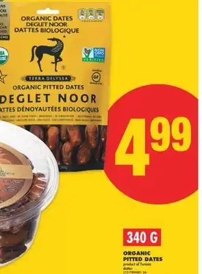 No Frills ORGANIC PITTED DATES, 340 G offer