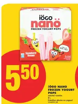 No Frills iÖGO NANO FROZEN YOGURT POPS, 8's offer