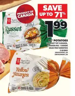 Loblaws PC POTATOES 5LB BAG offer