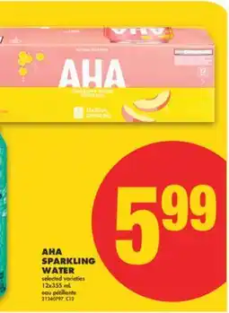 No Frills AHA SPARKLING WATER, 12x355 mL offer